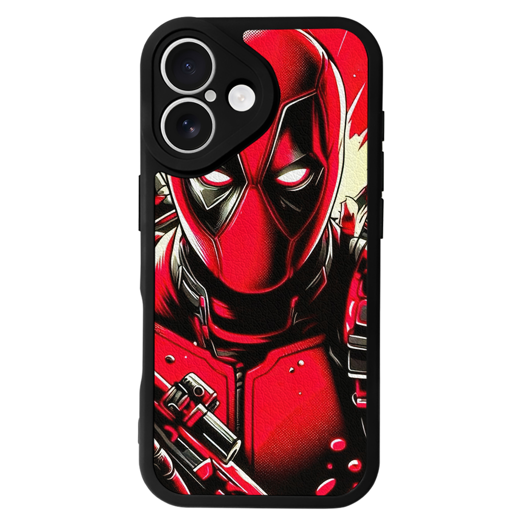 （画像用） Deadpool デッドプール 【iPhone 16シリーズ対応】シリコンスマホケース（レザー調） 材質：シリコン